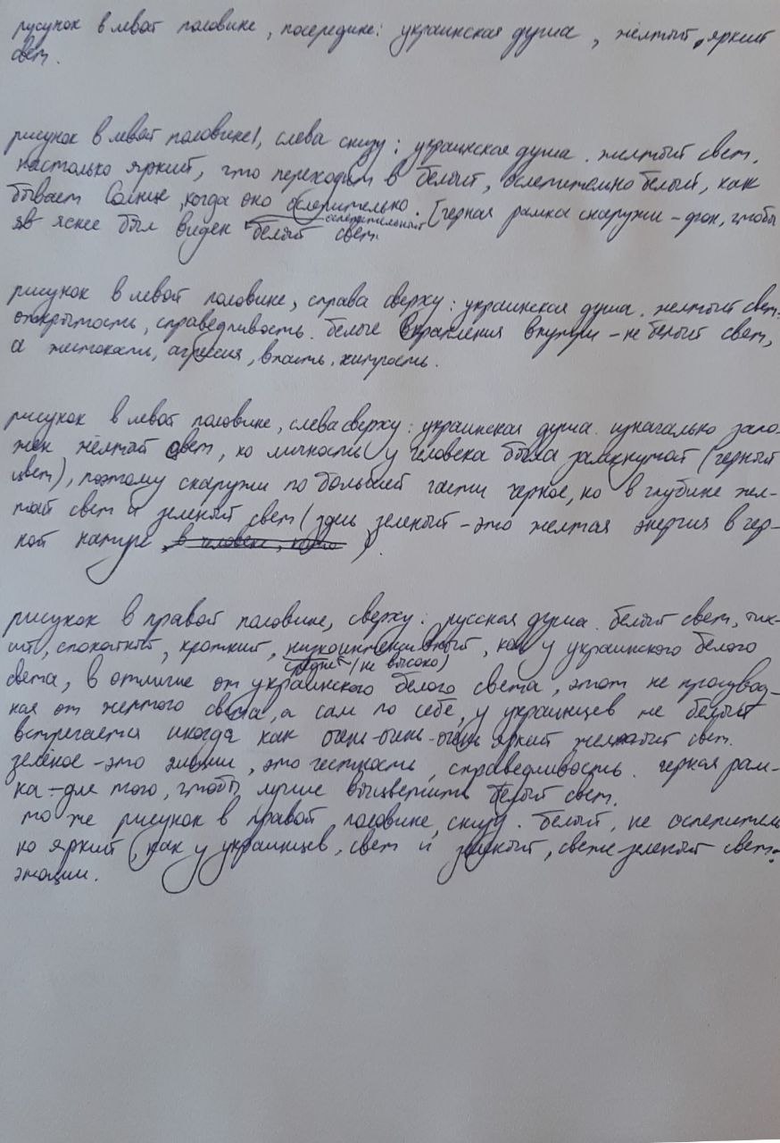 Авторские рукописные пояснения