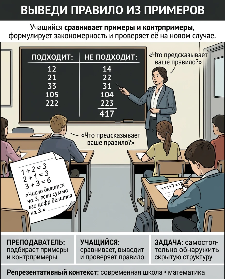 Выведи правило из примеров